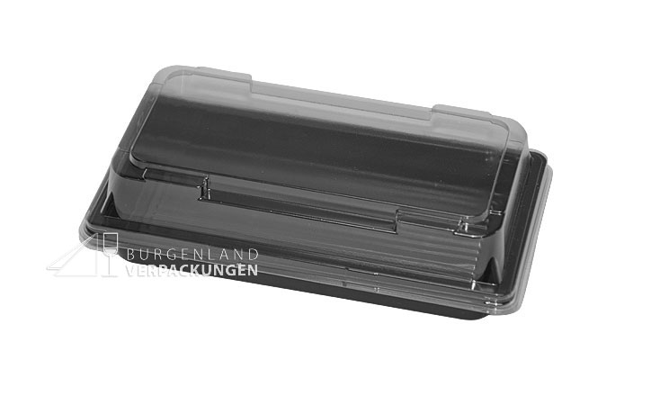 rPET Sushi-Schale "T10"/410, Komplett SET, 170x90x17 mm, 600 Stück/Karton