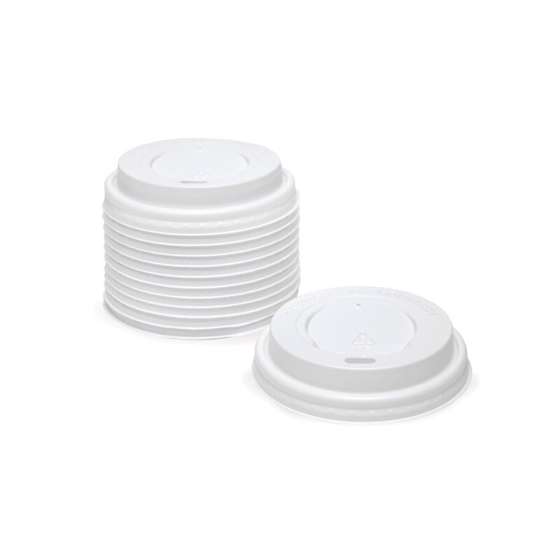 Deckel für Coffee ToGo Becher 400ml, Ø 90mm, weiss, 50 Stück/Packung Deckel für Coffee ToGo Becher 400ml, Ø 90mm, weiss, 50 Stück/Packung