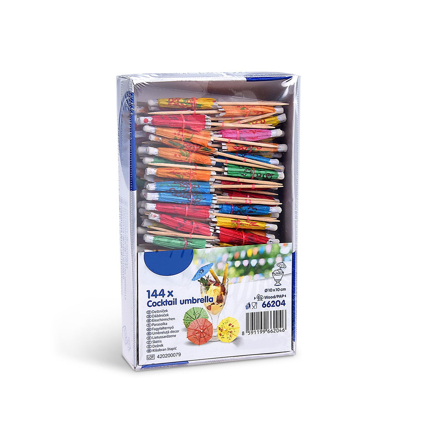 Deko-Picker "Eisschirmchen", 10cm, farbig, 144 Stück/Packung