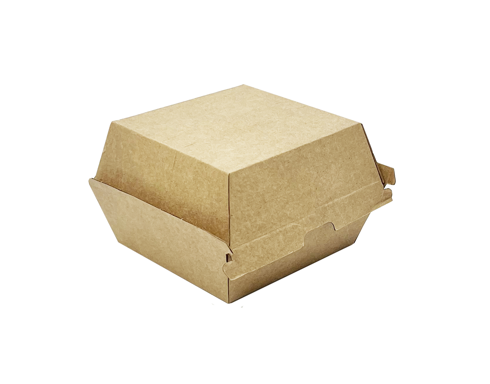 Premium Kraft Karton Hamburger Burger Box klein, EXTRA-STARK, 105x102x84 mm, 180 Stück/Karton