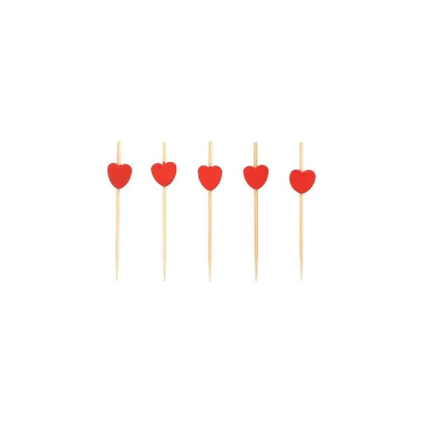 Fingerfood-Spieße "Heart" 7cm, 100 Stück/Packung