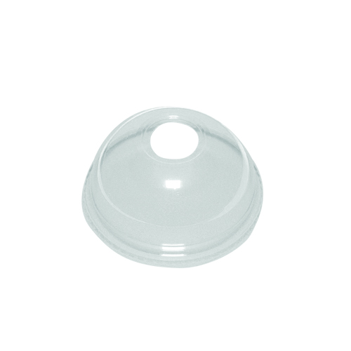 rPET Domdeckel MIT Loch, Ø 95 mm, für ALL-IN-ONE Becher, 1.000 Stück/ Karton