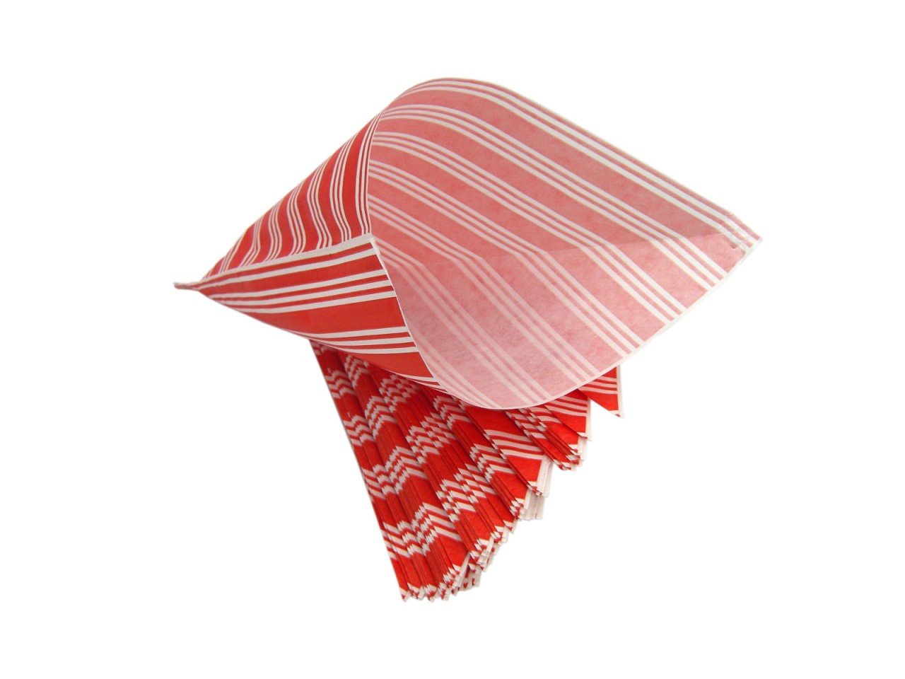 Spitztüte 125g, 19cm, rot/weiß, Kraftpapier, 2000 Stück/Karton Spitztüte 125g, 19cm, rot/weiß, Kraftpapier, 2000 Stück/Karton