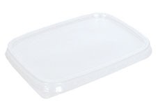 Feinkost-, Salat- und Verpackungsbecher "eckig" mit Deckel, gerippt, 500ml, (35x1000 Stück) 1 Palette