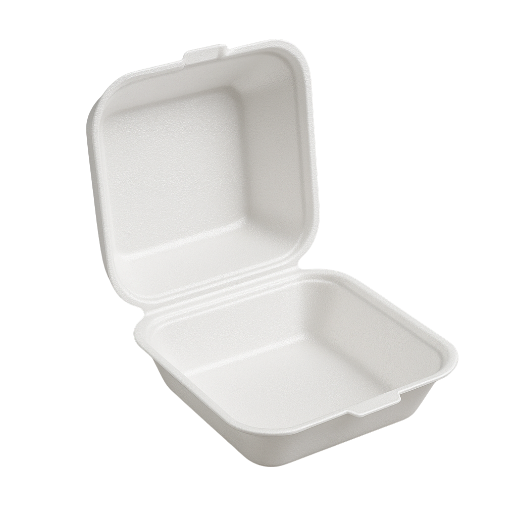 Hamburger-Box mittel, 15,4x14,5x7,8 cm, geschäumt, (14x500 Stück) 1 Palette
