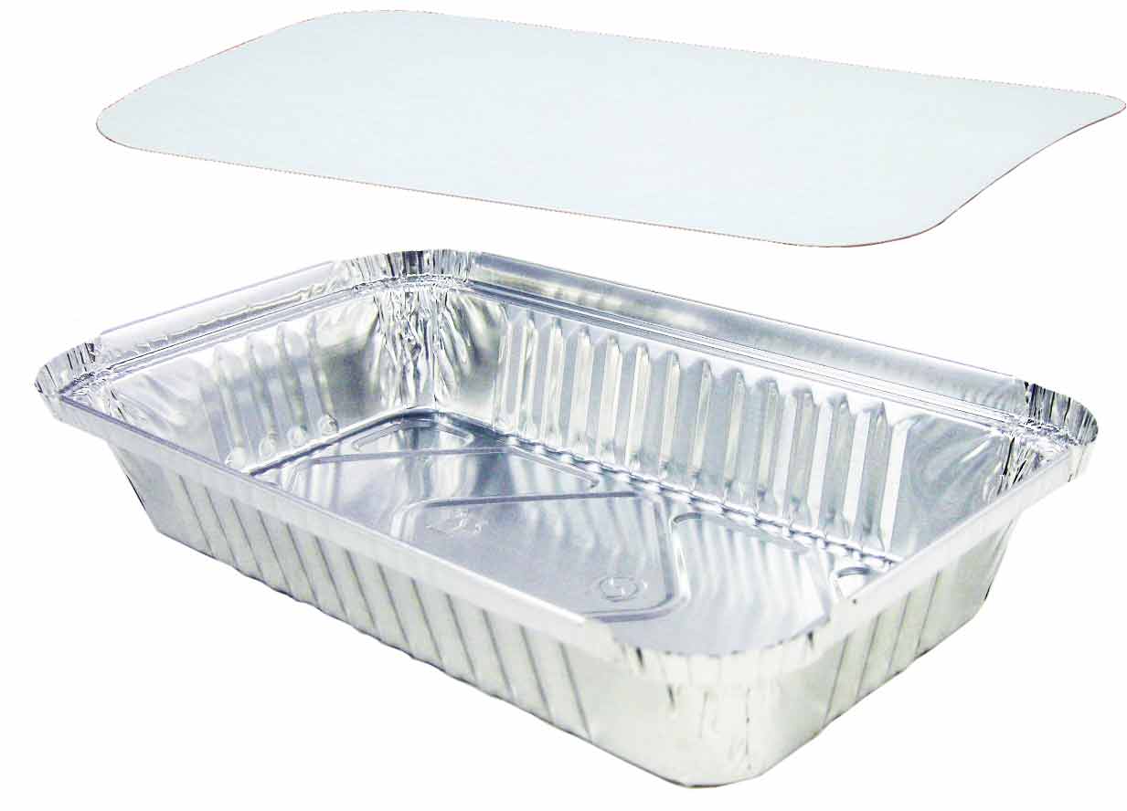 Aluschale R65-650L mit Deckel, 100 Stück/Packung