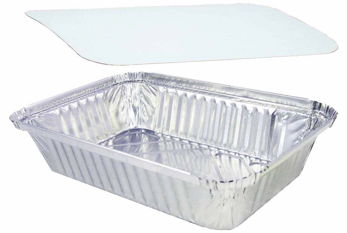 Aluschale R1-845L mit Deckel, 100 Stück/Packung