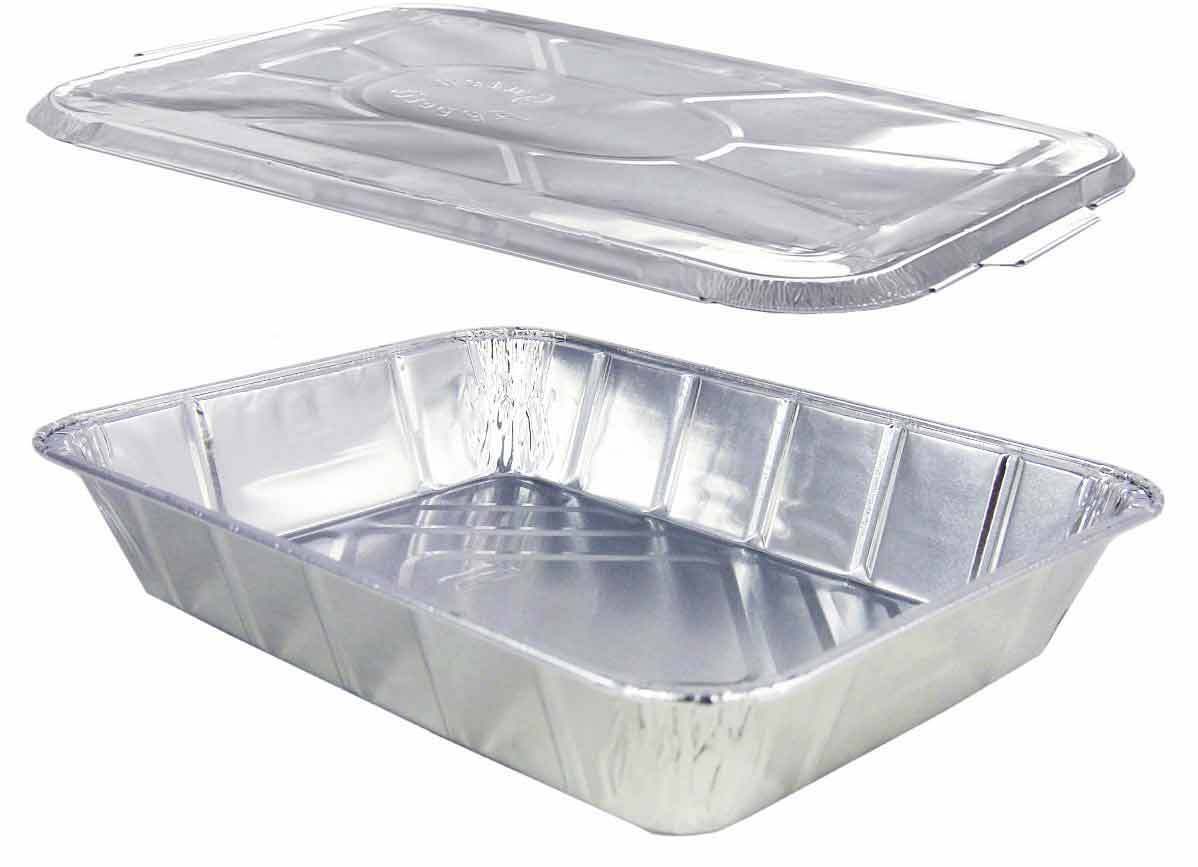 Komplett SET Menüschale R792-1150G ungeteilt, tief, mit Alu-Deckel, 1000 Stück/Karton