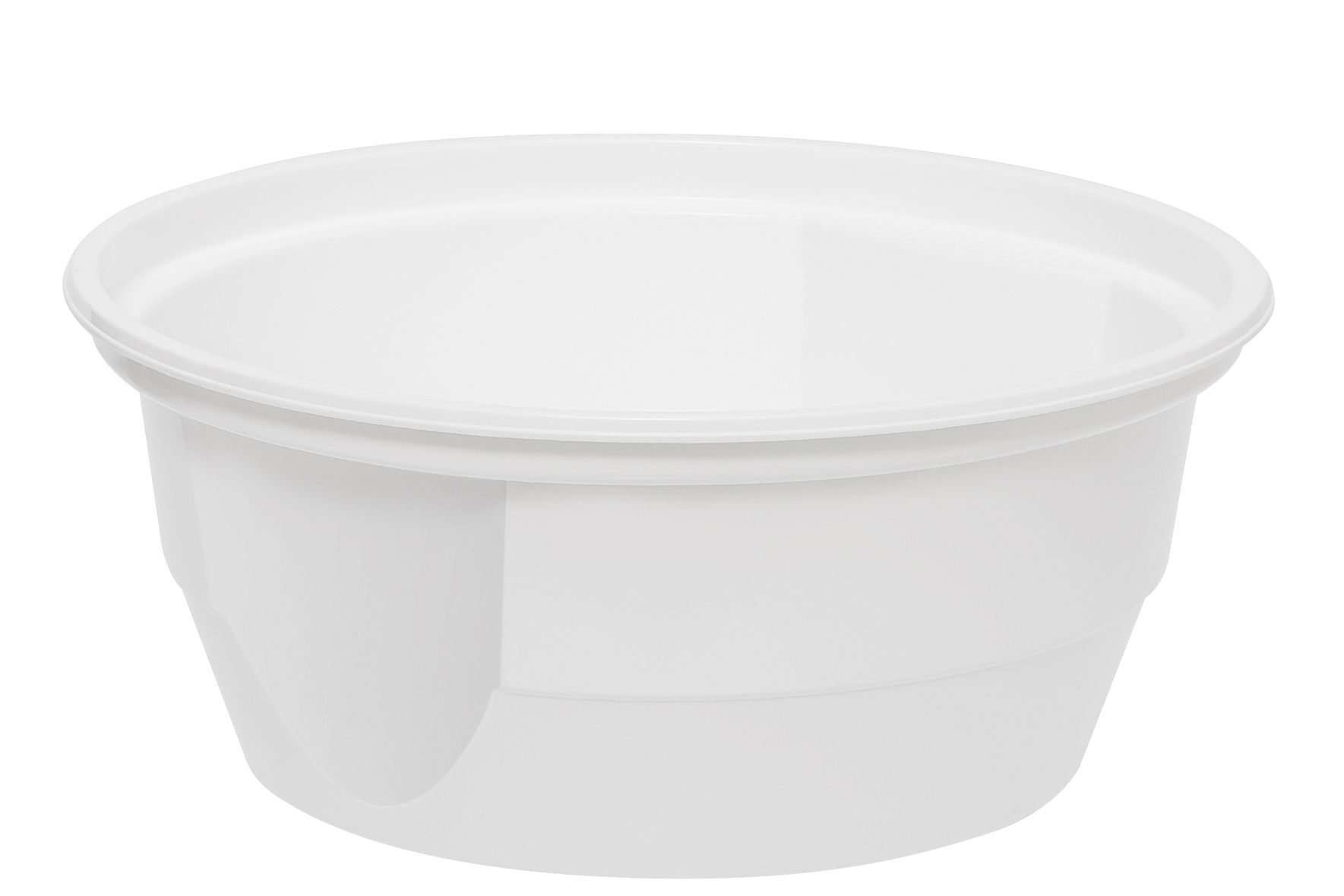 MEHRWEG Mikrowellen Suppenbowl white PP16, 460/560ml, mit klarem Deckel, 400 Stück/Karton