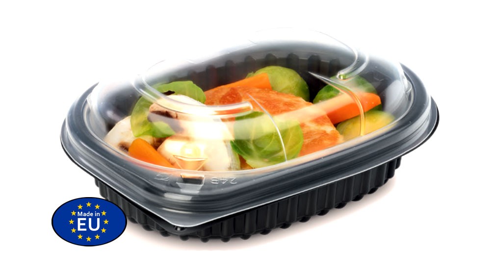 Premium Mikrowellen Beilagen-Box, Suppen-Schale, 400ml, 480Stück/Karton mit Deckel Premium Mikrowellen Beilagen-Box, Suppen-Schale, 400ml, 480Stück/Karton mit Deckel