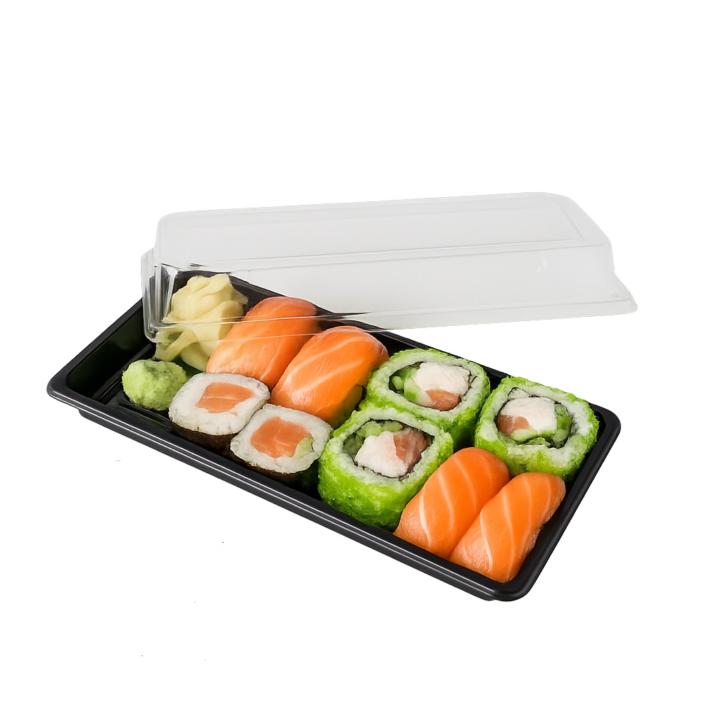 Sushi-Schale S2/T5 Komplett SET, 224x94x45mm, 50 Stück/ Packung