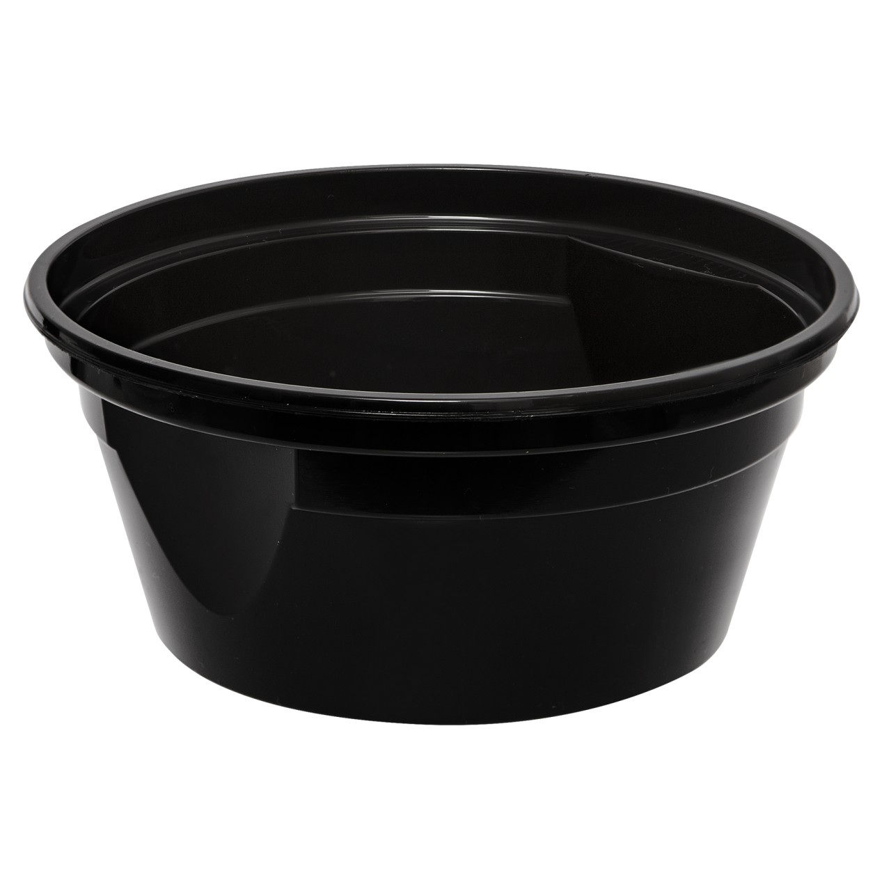MEHRWEG Mikrowellen Suppenbowl black PP12, 400/460ml, mit klarem Deckel, 450 Stück/Karton