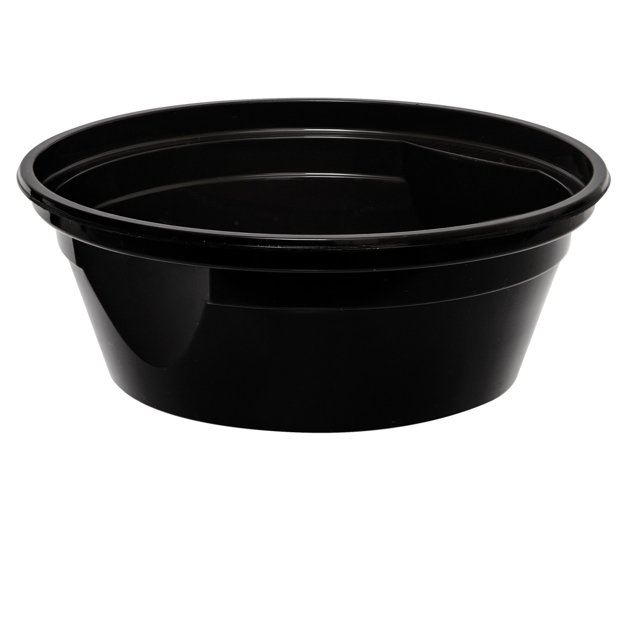 MEHRWEG Mikrowellen Saucen- oder Suppenbowl black PP8, 300/360ml, mit klarem Deckel, 450 Stück/Karton