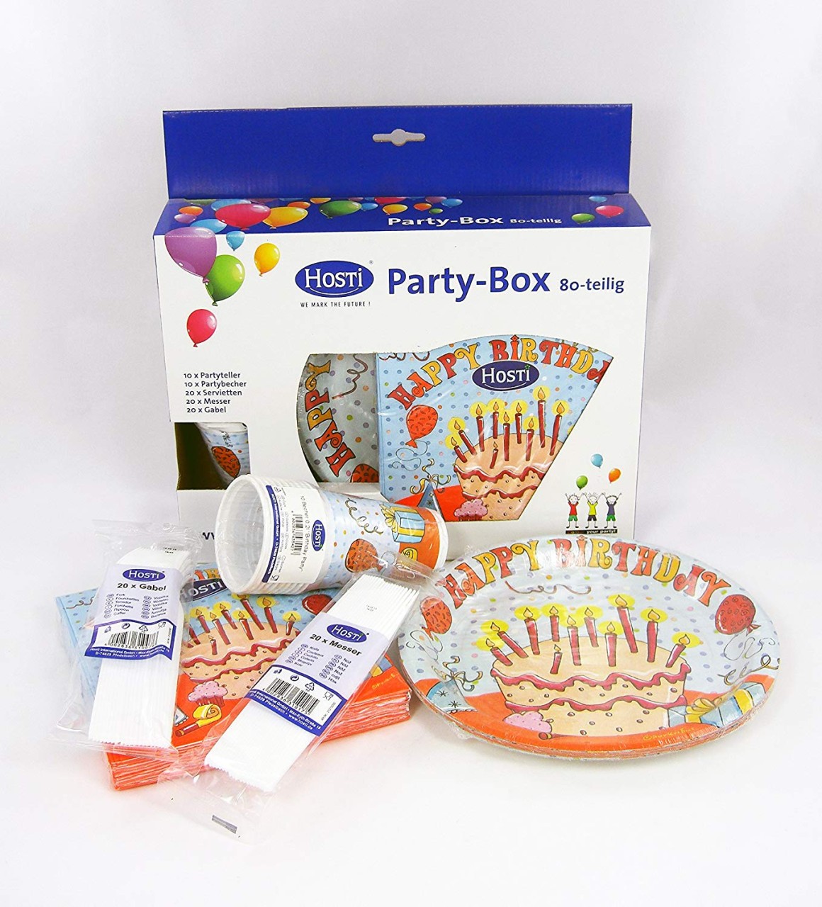Partybox "Happy Birthday", 80-teilig